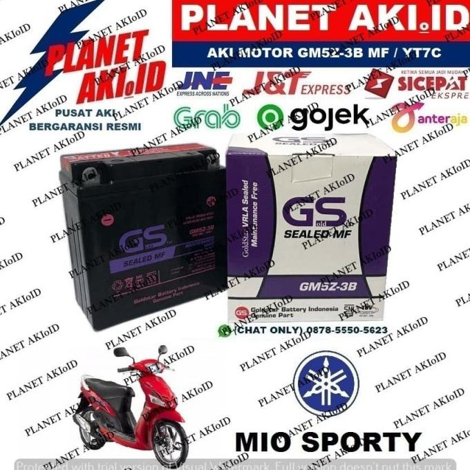 Terbaik Aki Motor Yamaha Mio Sporty Gm5Z3B Gs Y Accu Kering Mf Original