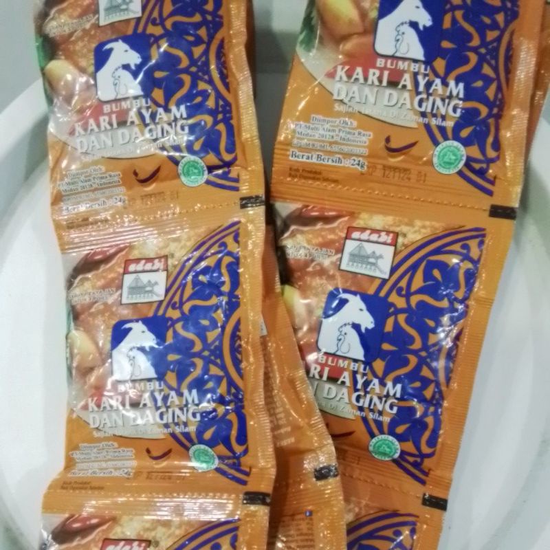 

Adabi Bumbu Kari Ayam Dan Daging Sachet Renceng 24g