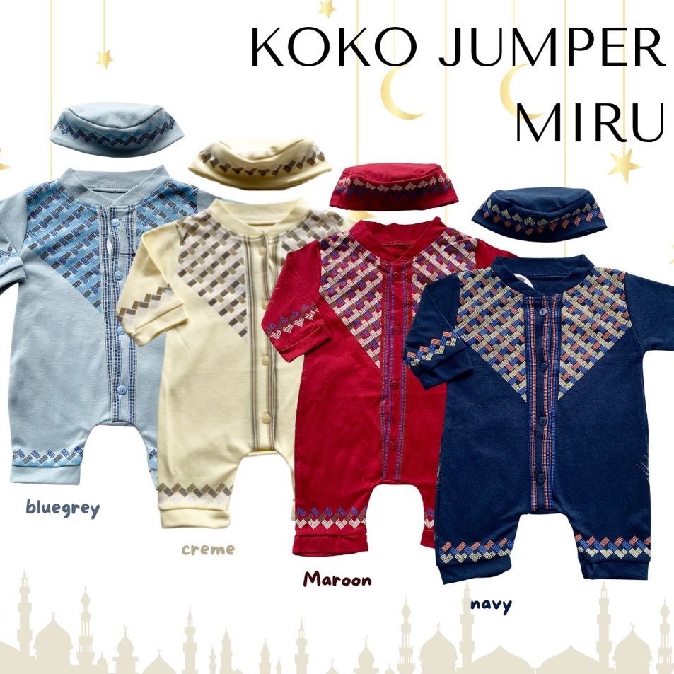 Sedang Trend ❤️ baju koko bayi anak laki laki baju koko newborn Koko jumper baju muslim anak bayi ne