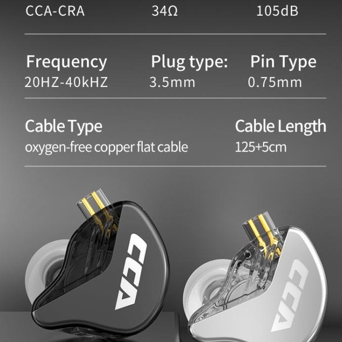Cca Cra Plus Cca Cra Earphone In Ear Monitor Alternative Kz Edx Pro