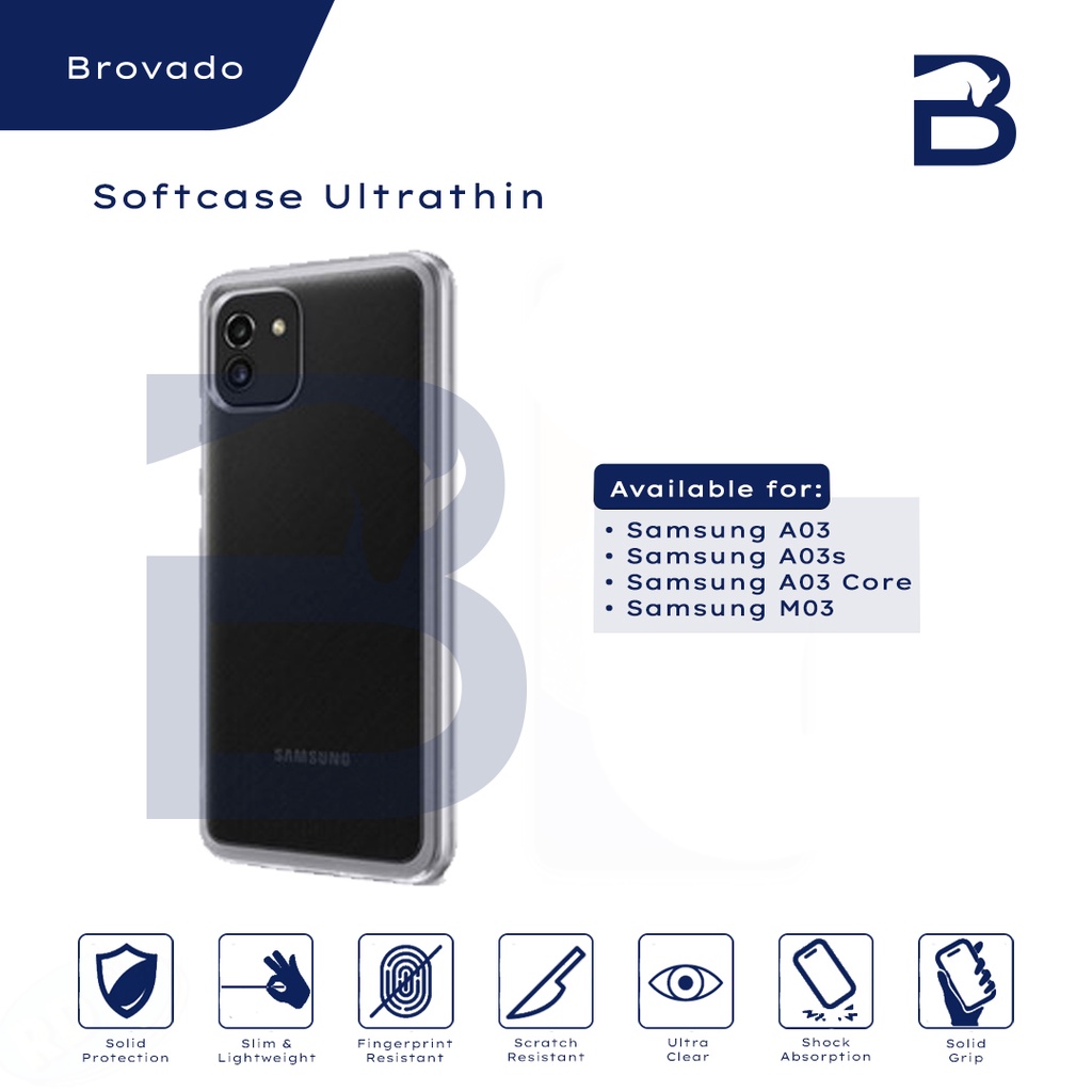 Casing Samsung A03 / A03s / A03 Core / M03 Softcase Ultrathin Silikon Jelly Bening