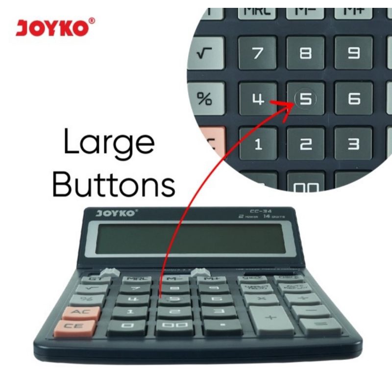 

Kalkulator Elektronik Joyko Cc-34 Electronic Calculator