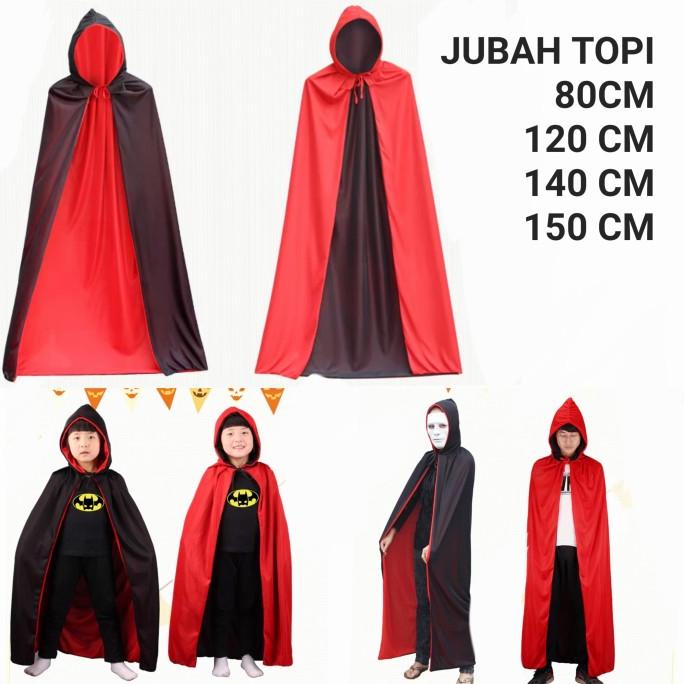

Ready Kostum Drakula Jubah Merah Bando Devil Gold Cloak Dracula Halloween Terbaik