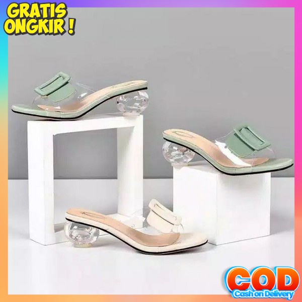 Sandal High Hells Haihil Kekinian Heels Pesta Kondangan Hak Kaca Tinggi Hells Pesta Hahils Wedding K