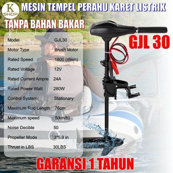 Mesin Tempel Elektrik / Mesin Tempel Perahu / Electric Outboard Motor Terbaru