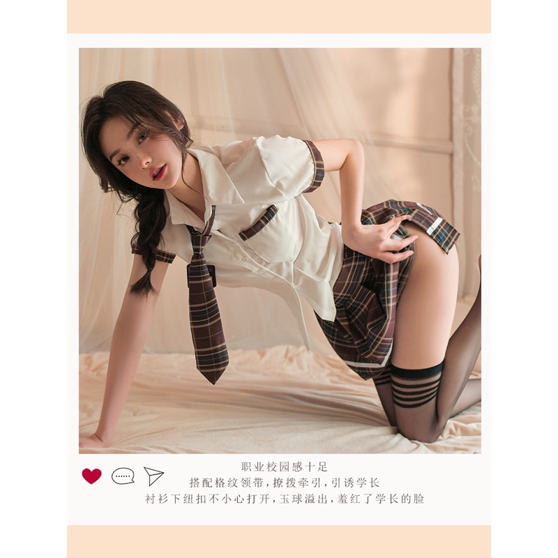 Luymm Sexy Lingerie Cosplay School Uniform / Sexy Cosplay Murid / Kostum Sekolah Sexy 346