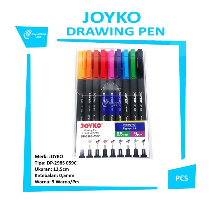 

Joyko Drawing Pen Set Dp-298S 059C 9 Warna [ Set ] Terbaru