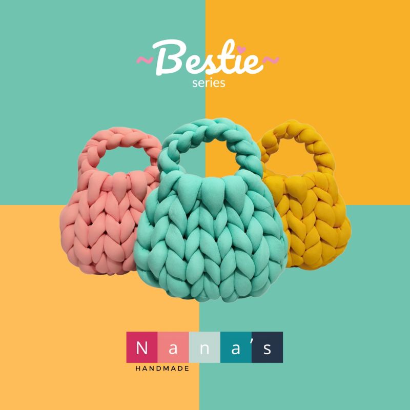 Tas Chunky Mini - Tas handbag - Tas Korea Rajut - tas jinjing wanita - korean crochet bag - Tas Vira