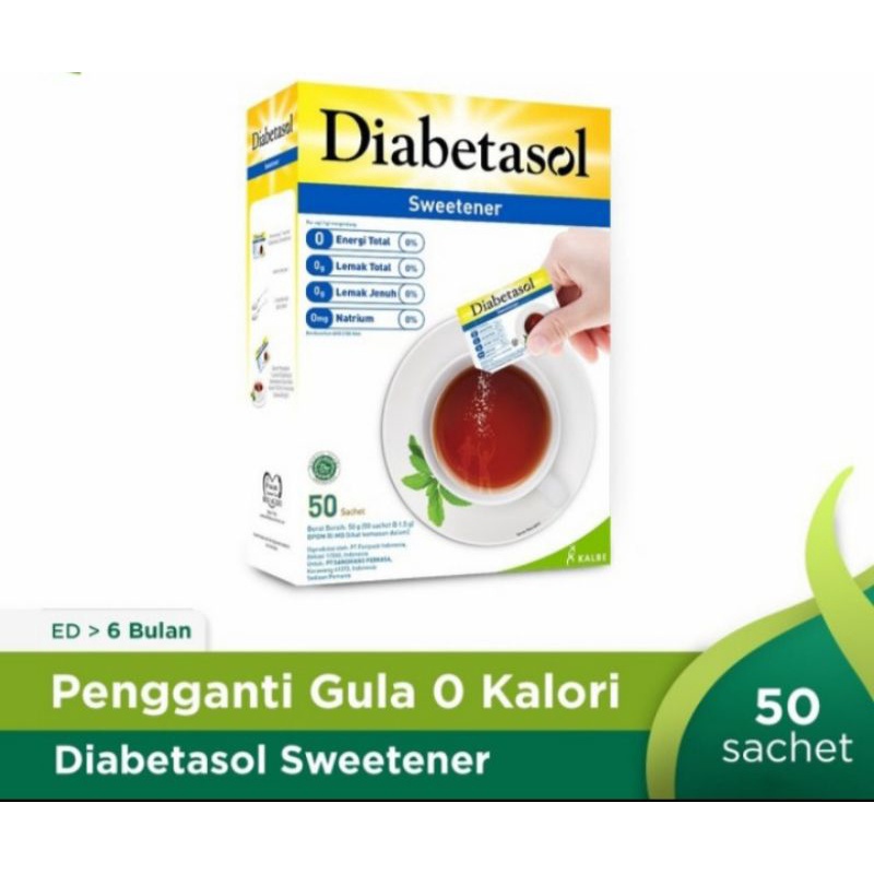

Diabetasol Sweetener Gula Diabetes 50 Sachet