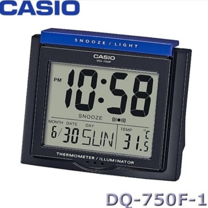 Promo Casio Jam Meja Dq 750 F Digital Clock Auto Calendar