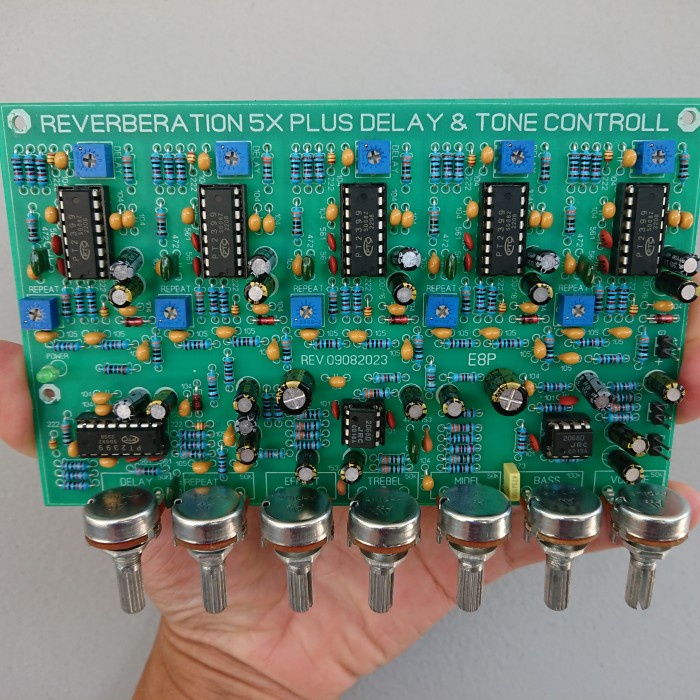 Kit Reverb 5X Plus Delay Dan Tone Control Singgel Suply