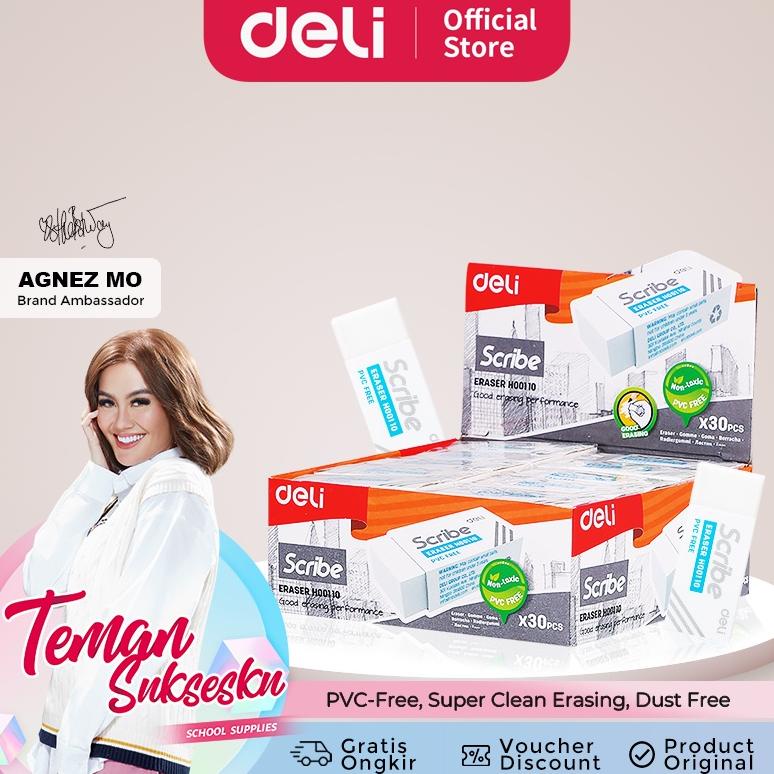 

Deli Eraser / Penghapus Pensil Putih Bebas PVC Bebas Debu Tidak Beracun 1 pcs EH00110