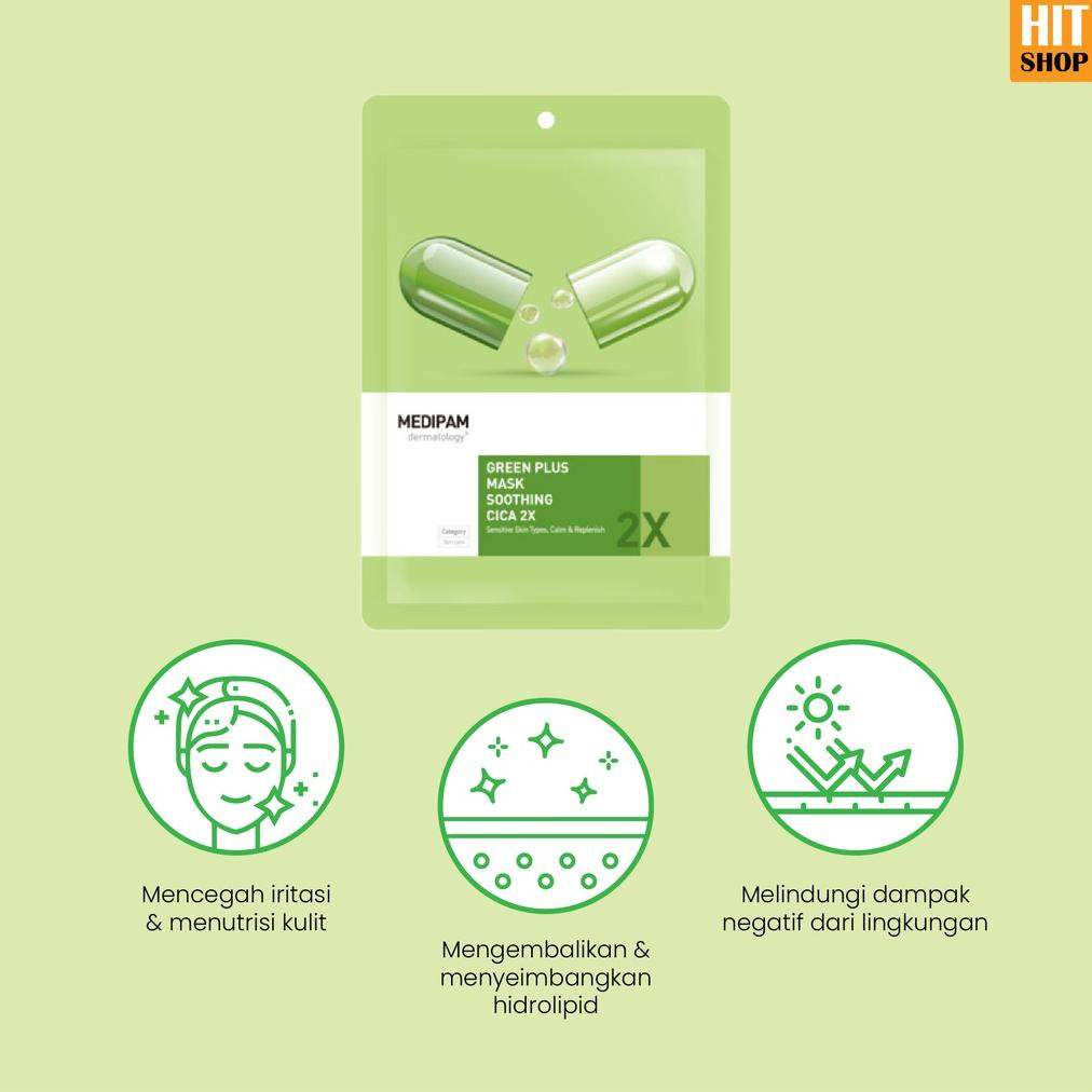 

| [medipam] green plus sheet mask (3 variants) / hitshop