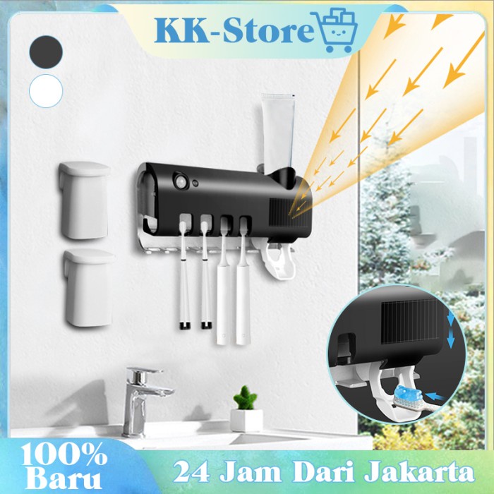 Dispenser Odol Dan Sikat Gigi UV Rak Sikat Gigi Kamar Mandi Otomatis