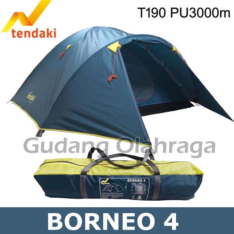 Tenda Tendaki Mis BORNEO 4 / Tenda Camping Dome 4 Orang Double Layer