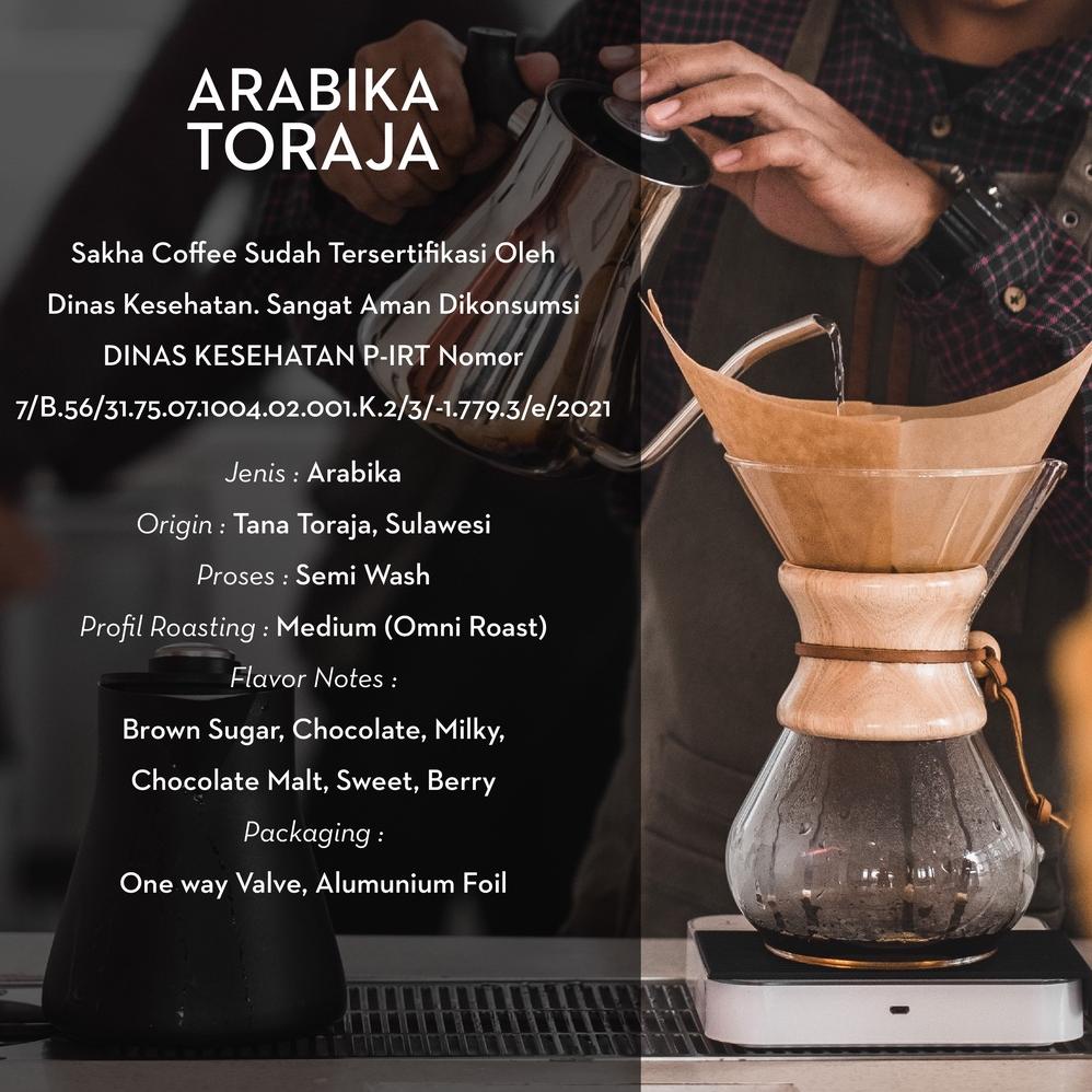 

| biji kopi bubuk arabika toraja sulawesi arabica coffee beans single origin roast bean espresso dan manual brew roaster 200 gram sakha roastery