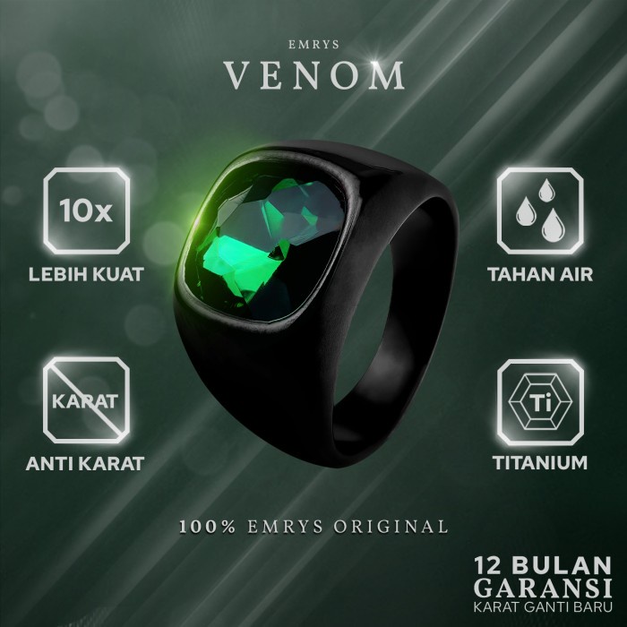 Mei Emrys Premium Ring Venom Cincin Pria Wanita