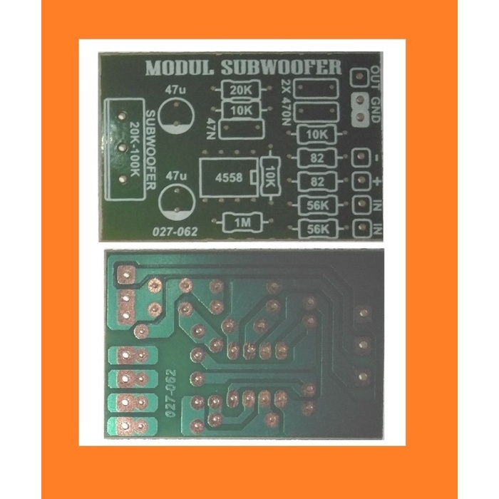 Pcb Rangkaian Subwoofer Filter 4558