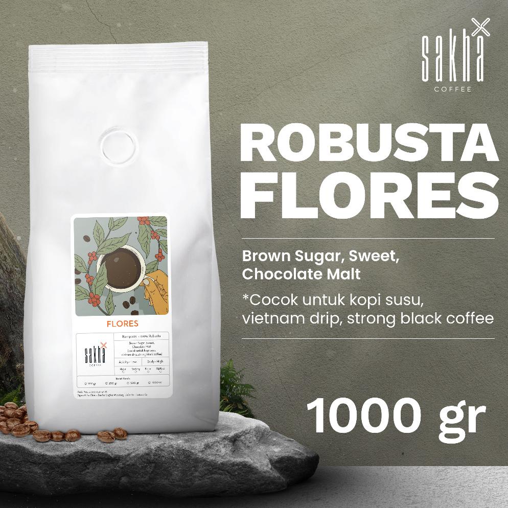 

| biji kopi bubuk fine robusta flores bajawa espresso coffee beans single origin coffe roast bean roaster 1kg sakha roastery