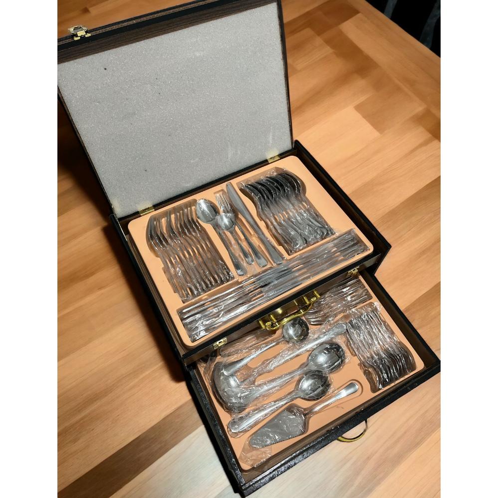 Bakindo Sendok Gold Set Koper 72pcs / Cutlery Set Sendok Gold / Sendok Silver / Sendok Koper Sultan 