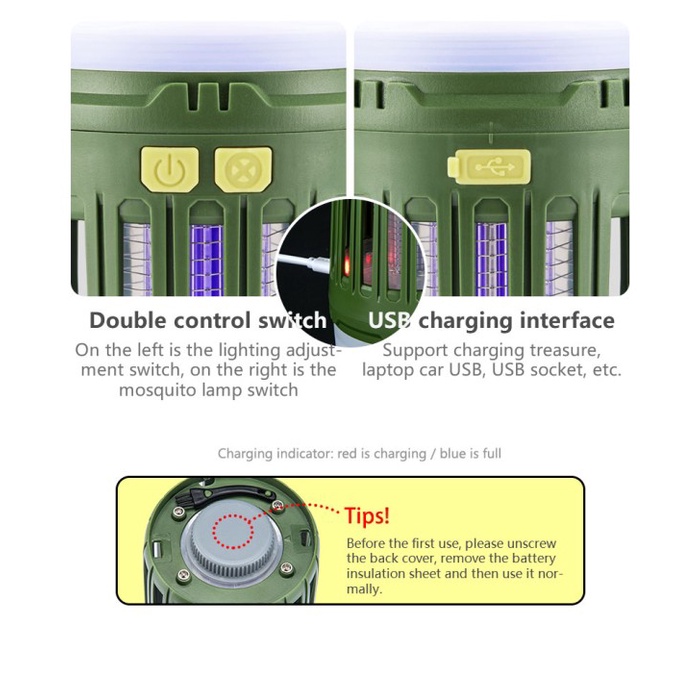 LENTERA ANTI NYAMUK NATUREHIKE NH20ZM003 LAMPU TENDA MULTIFUNCTION