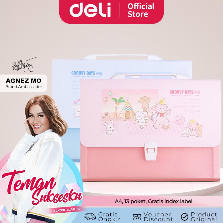 

Deli Map Harmonika / Expanding File 13 Poket A4 Gratis Index Label PM302