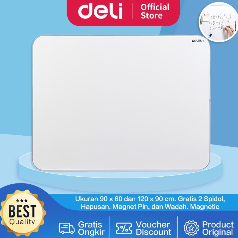 

Deli Magnetic White Board / Papan Tulis Putih Magnet Gratis Spidol Hapusan Magnet Pin Wadah 5002X