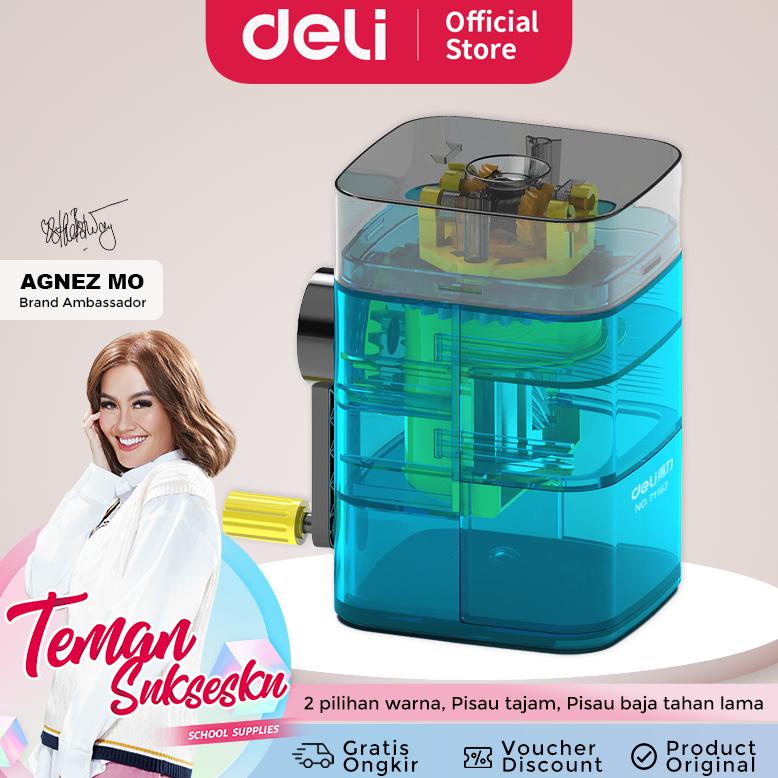 

Deli Rautan Putar Pensil Transparan 2 Warna Biru/Merah dengan Bahan Baja Kualitas Tinggi 71162