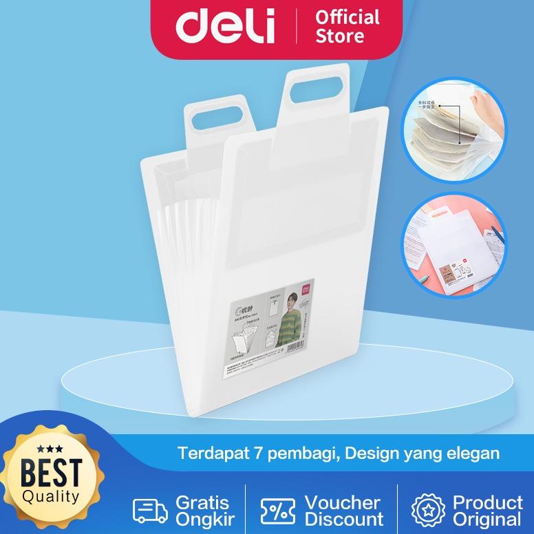 

Deli School Expanding File / Folder penyimpanan 7 pembagi mudah di bawa A4 72610