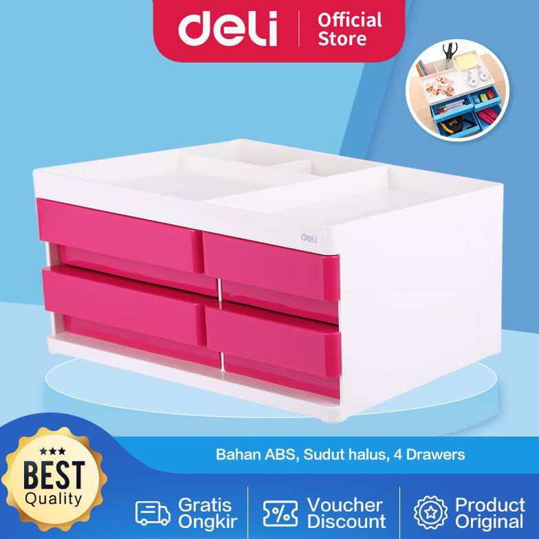

Deli Desk Organizer Plastik, 2 Tingkat 4 Laci, 131x189x264mm EZ25030 EZ25040