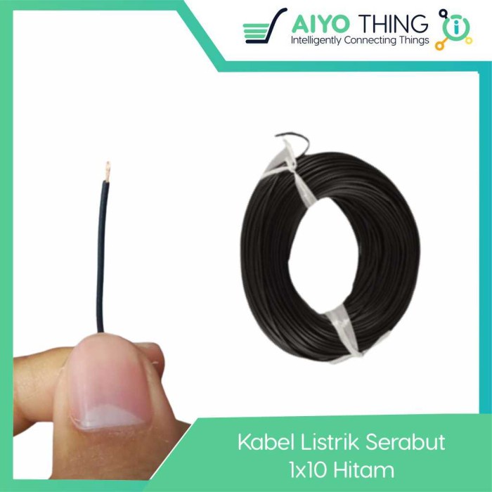 Kabel 1x10 Serabut Hitam Listrik Kecil Per Meter