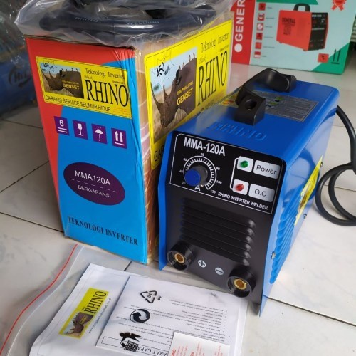 Ready Siap Kirim Mesin Las Rhino Mma 120A-900Watt / Mesin Travo Las Rhino 120A-900Watt