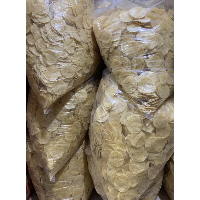 

Opak Medan / Keripik Opak Singkong Bulat Mentah 1 Bal/Ball/Dus 5 kg