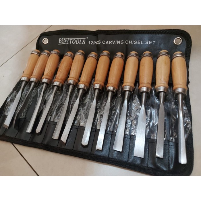 

PREMIUM SET PISAU UKIR PAHAT KAYU 12 IN 1 / WOOD CARVING ART CHISEL