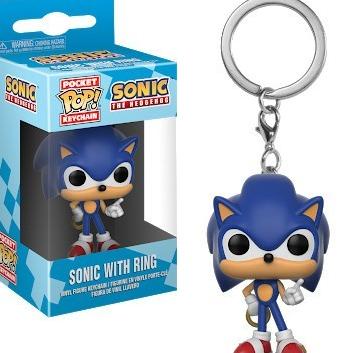 POCKET POP KEYCHAIN SONIC THE HEDGEHOD SONIC WITH RING FUNKO KEYCHAIN