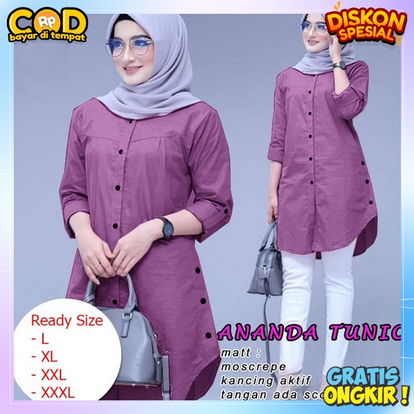 Tnik Dewasa Outfit Cewek Super Kece Pakaian Wnt Muslim Terbaru Atasan Longtunik Cewek Cantik Ootd Pe