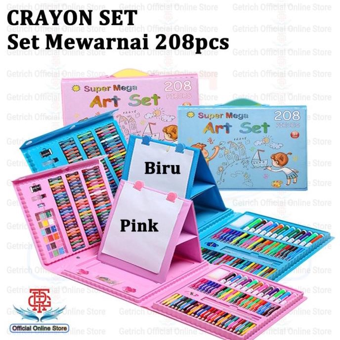 

Crayon Set Anak Sekolah Koper Premium Pensil Spidol Warna Lukis Gambar
