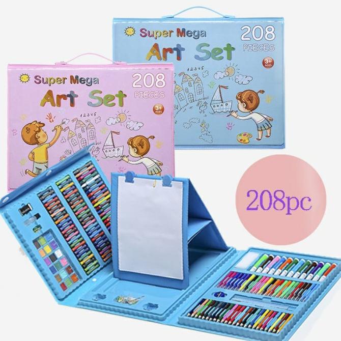 

Crayon Set 208pcs Alat Gambar Anak Pensil Warna Art Set