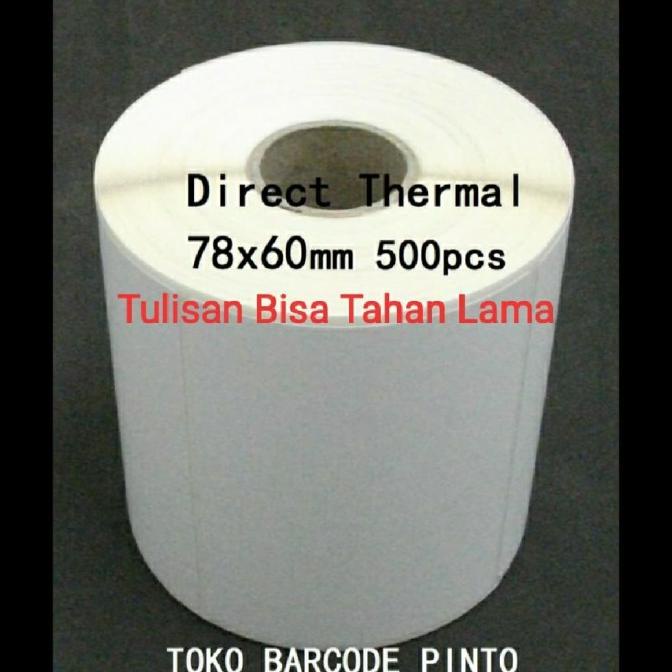 

Direct Thermal 78X60Mm 1 Line 500Pcs Core1" Gap,Label Stiker Barcode