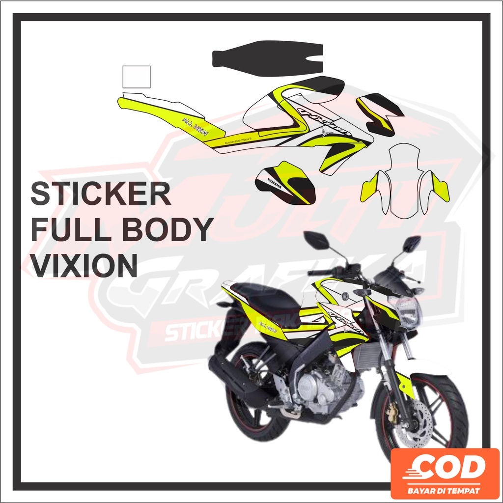 Striping Stiker Decal VIXION R Sticker Variasi Aksesoris EmblemSetiker Motor YAMAHA VIXION R