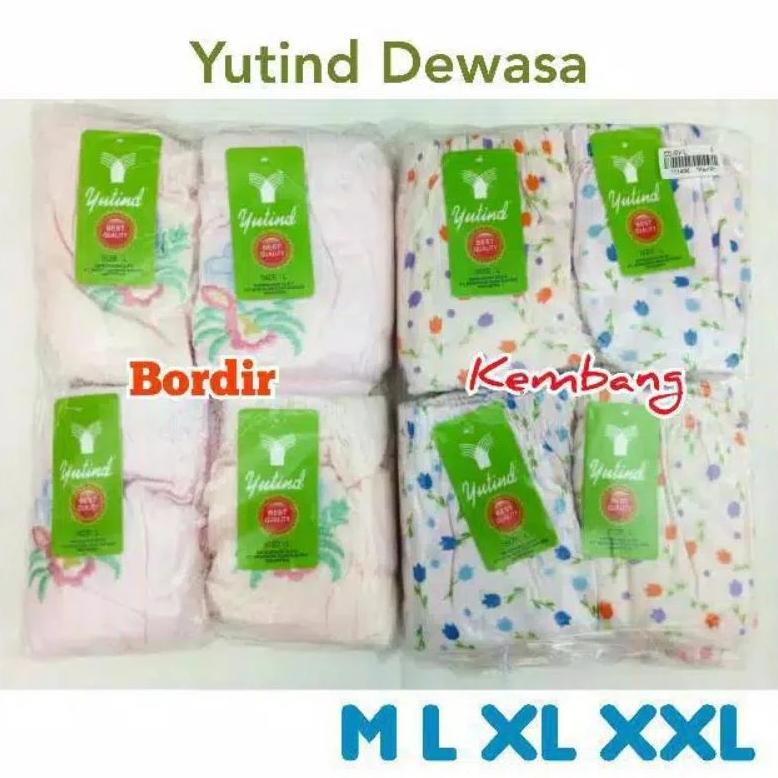 Celana Dalam Wanita Yutind Polos Kembang Isi 6pcs CD Wanita UW-66