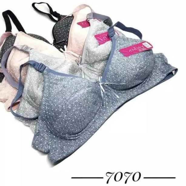 Bra Daisy Polkadot 7070 Busa Tipis Tanpa Kawat BH Wanita Daisy UW-71