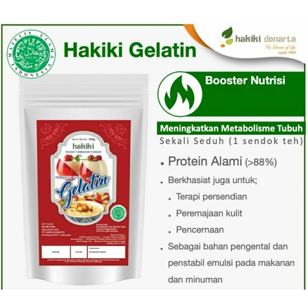 

Hakiki Gelatin Halal 100G