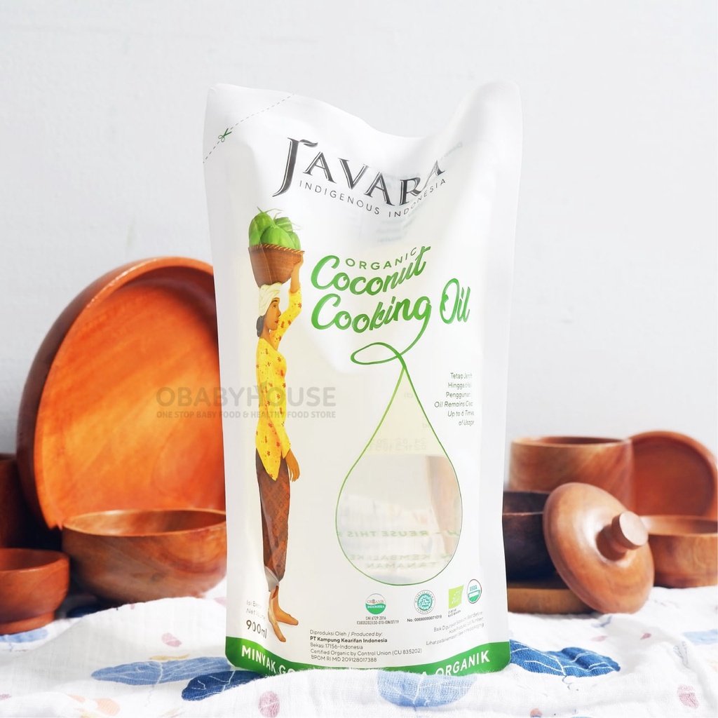 

Javara Organic Coconut Oil Cooking Oil Aroma Free 900 Ml