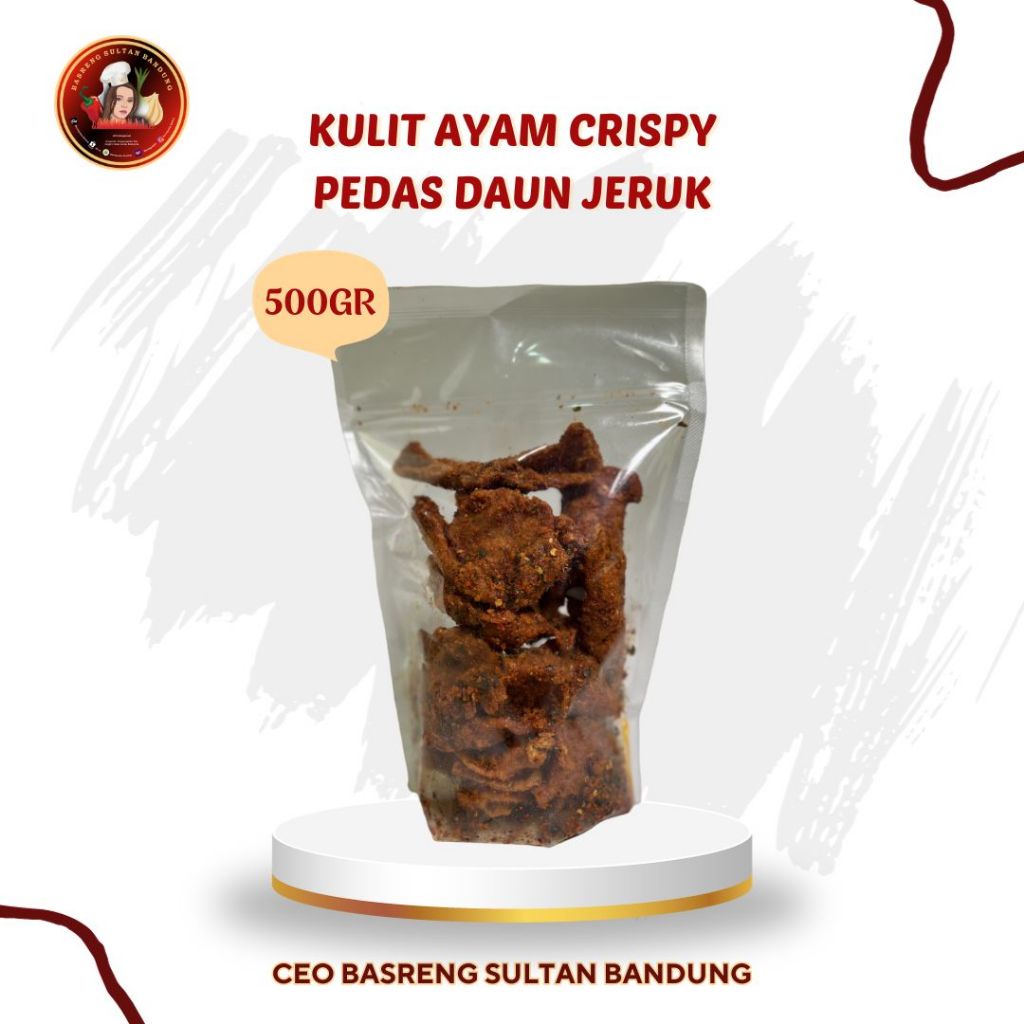 

500Gr -Kulit Ayam Crispy Sultan Bandung Pedas Daun Jeruk