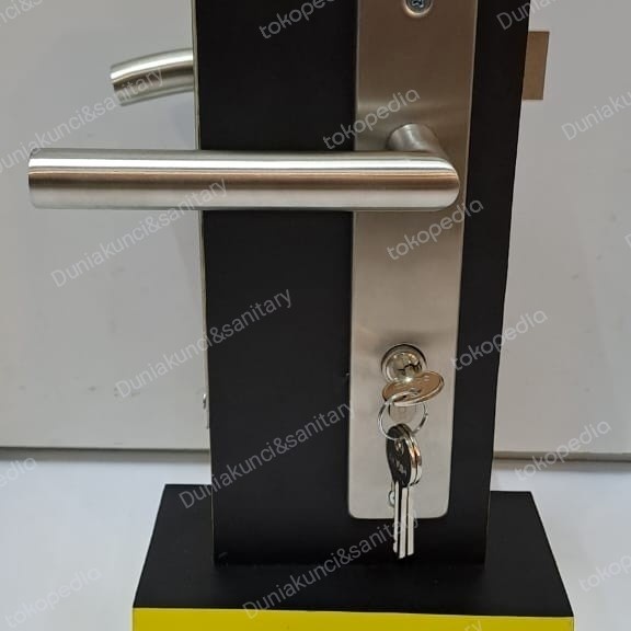 Latin- Handle Pintu Solid Set Komplit Kunci 6141 Stainles