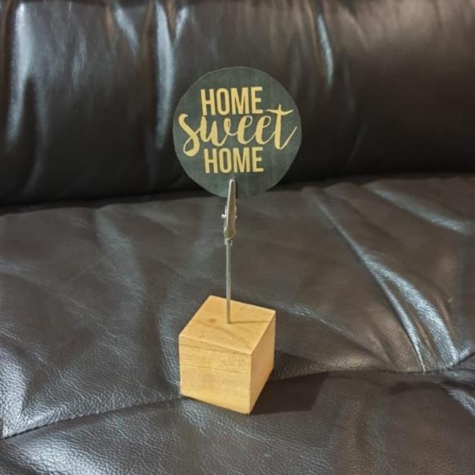 

Produk Unggulan] photo card holder / tatakan kartu /nomor meja kayu