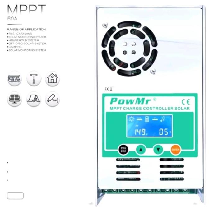 DELLAS mppt 60A powmr 60A 12 24 36 48V panel surya solar panel SCC
