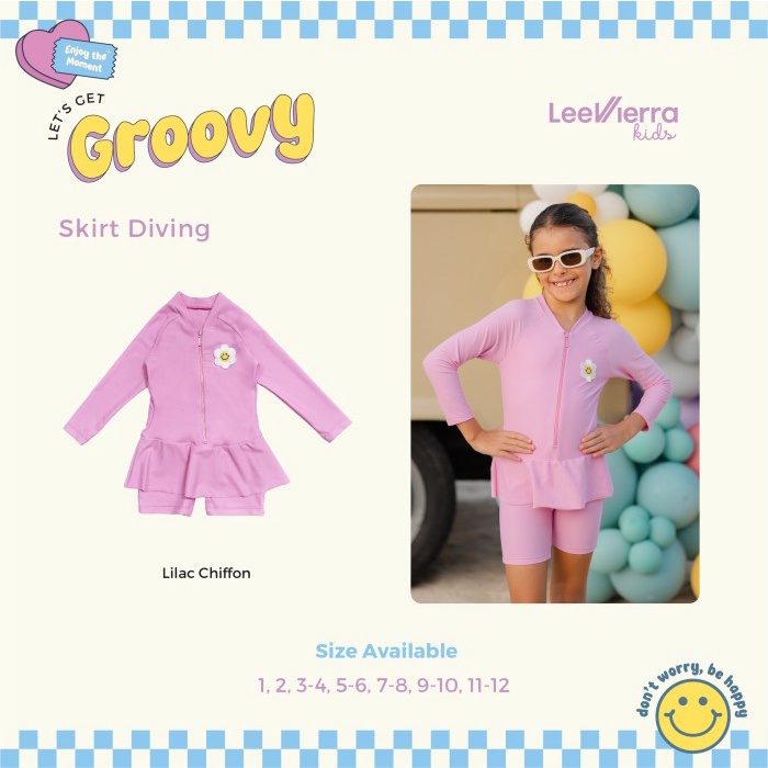 Promo Let'S Get Groovy Girls Skirt Diving, Baju Renang Anak Perempuan