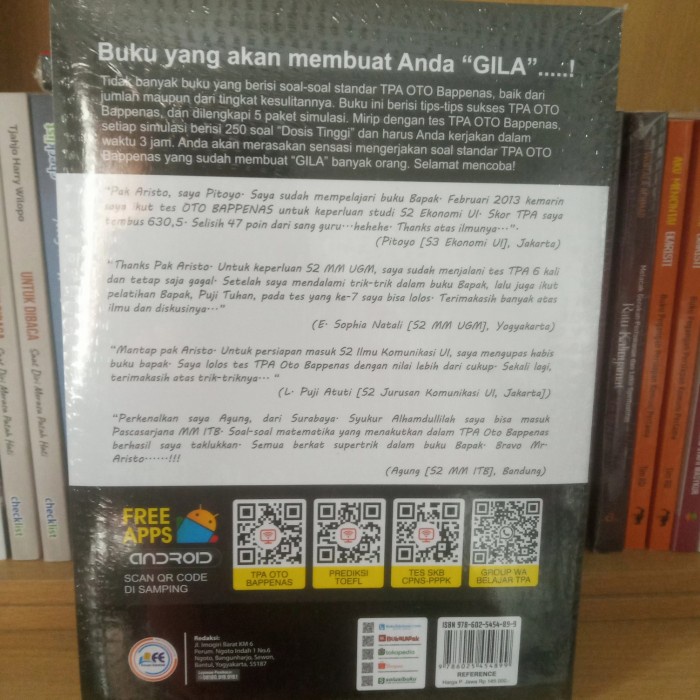 

NEW BUKU BEST SELLER REKOR NILAI 709,5TPA OTO BAPPENAS TERLENGKAP